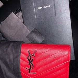 Yves Saint Laurent Red Clutch